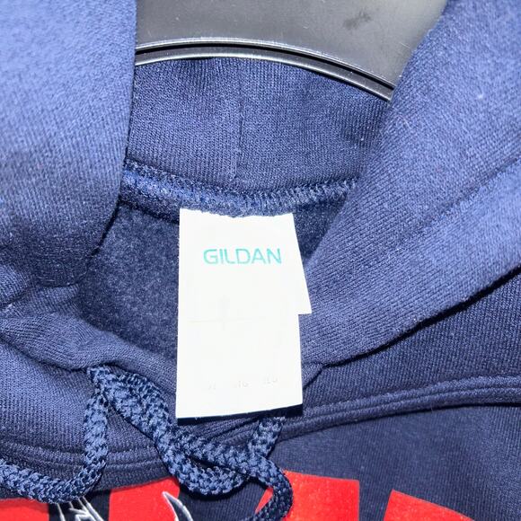 Gildan 3XL New England Patriots Hoodie Sweatshirt Men's Navy Blue Goat - Picture 2 of 5